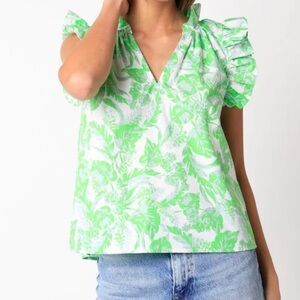 Olivaceous bright green top